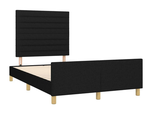Bed frame with black headboard 120x190 cm fabric RTGH59423