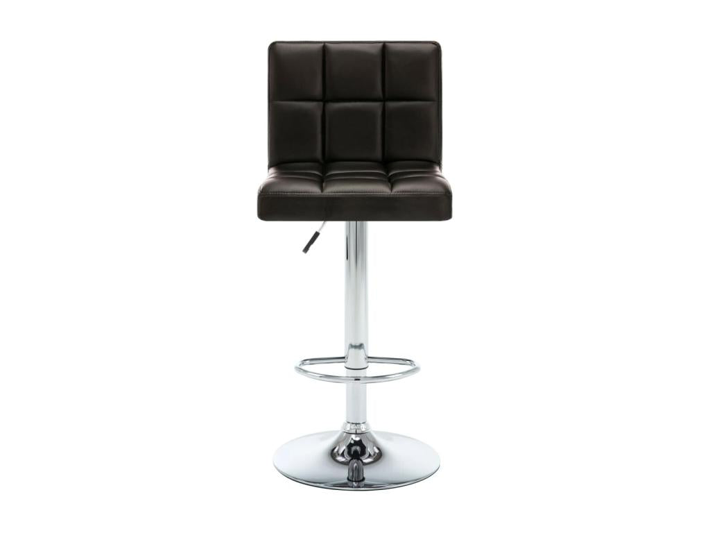 Set of 2 brown faux leather bar stools VAMC81958