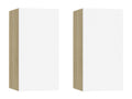 2-piece TV unit, white and oak, Boisona engineered wood, GREF11277