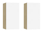 2-piece TV unit, white and oak, Boisona engineered wood, GREF11277