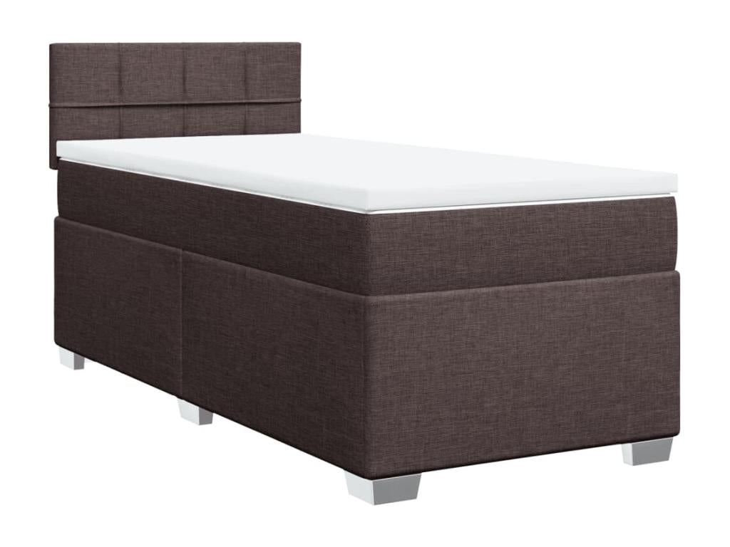 Boisona bed base with mattress, dark brown, 80x200 cm, VMMS96558