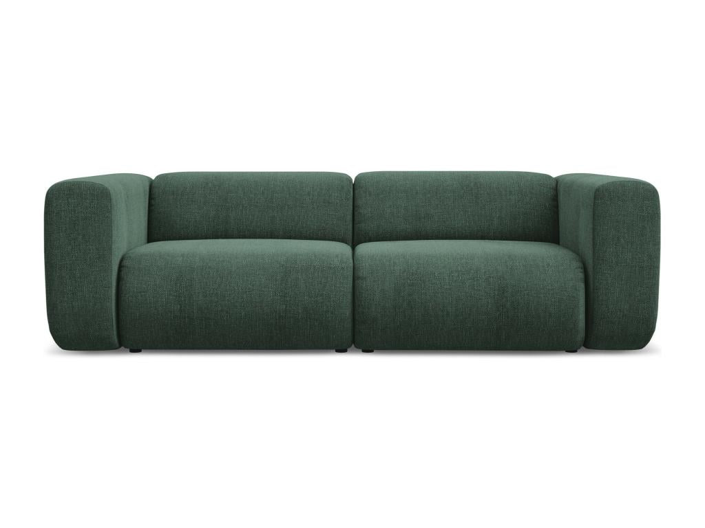 3-seater modular sofa in chenille fabric - green - Nobellea QQPB56024