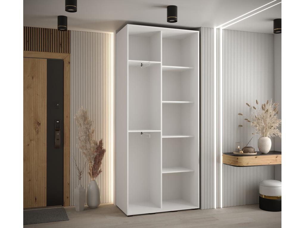 Boisona 4 Sliding Door Wardrobe 235.2/110/45 2 Doors White/Boisona/Silver ECMN22125