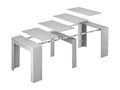 Boisona Console Extendable Dining Table, Table with versatile extensions, extends up to 10 seats, 51/237x90h78 cm, Cement MUKT01673