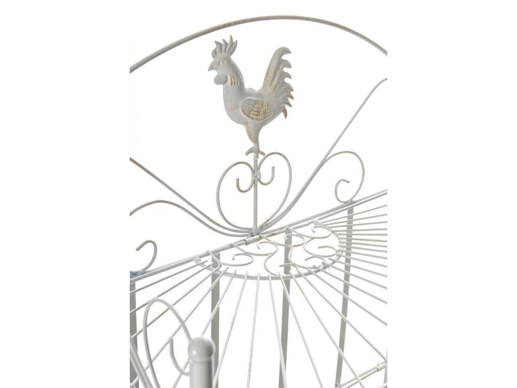 Freestanding shelves - Metal - 61.5x33x153cm - Antique white - Boisona TDUE59689