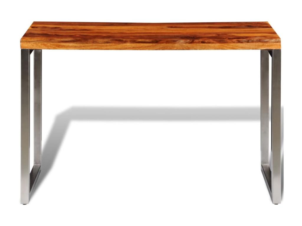 Dining table with steel legs, wood EIGE54050