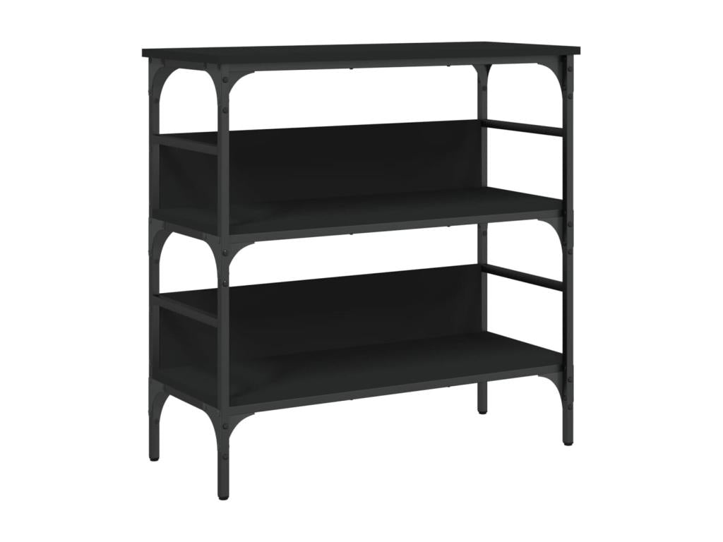 Black console table 75x32x75 cm engineered wood ULIY81812