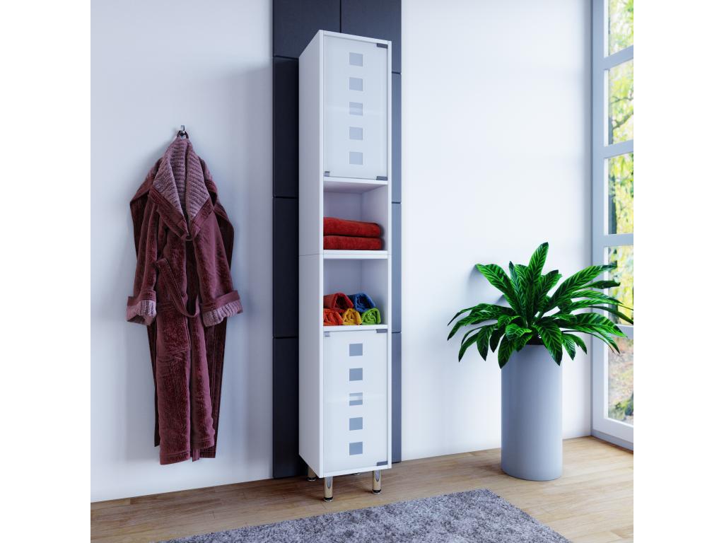 Boisona Wooden Bathroom Furniture Stand Bathroom Shelf Bathroom Cabinet Boisona White GHHO19465