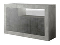 Sideboard, living room sideboard, kitchen pantry, Made in Italy, 138x42x86 cm, Cement and Slate, MNVE54500