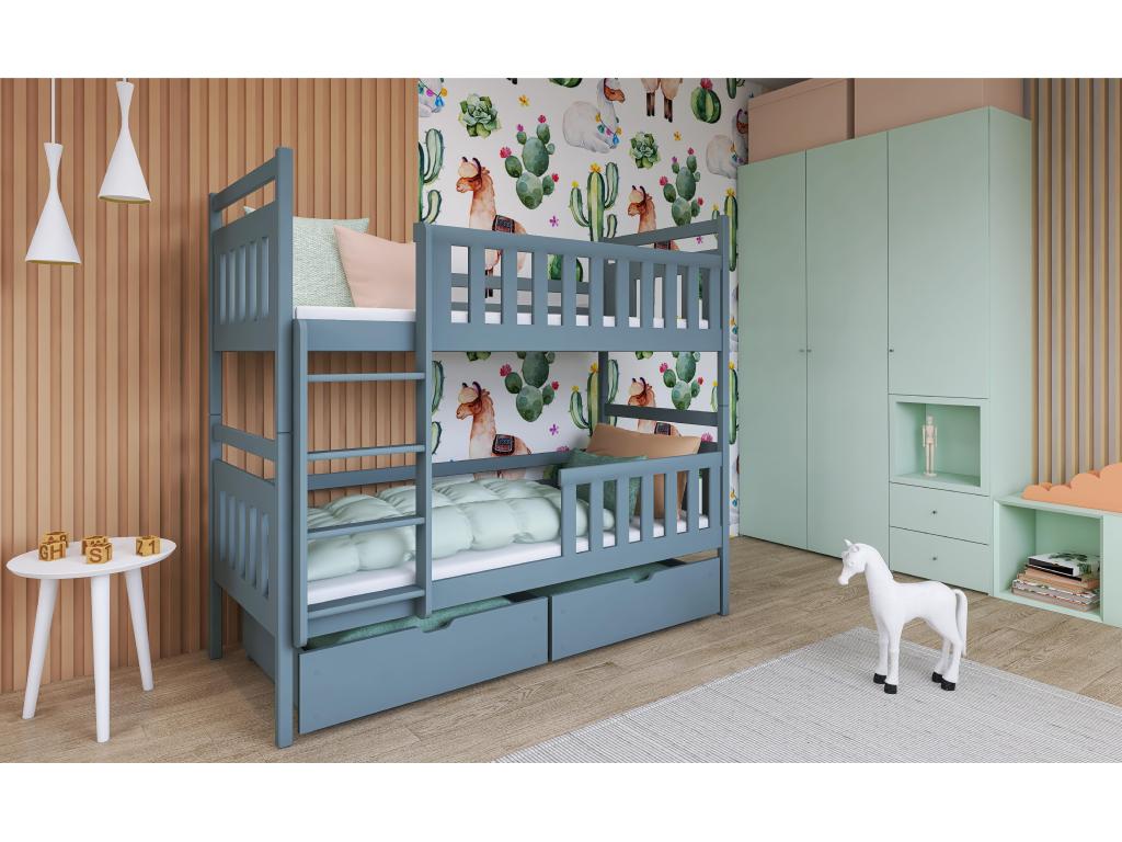 Boisona BB002 Bunk Beds 80x180 cm Grey VLGB81873