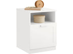 Bedside Table, End Table, Side Table with 1 Open Compartment and 1 Drawer FBT112-W GGNZ65407