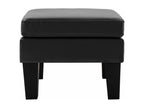 Black Faux Leather Footrest ZTYW40261
