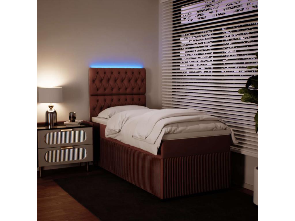 Nobellea bed base with mattress, Rose 90x200 cm, Velvet GQYZ23433