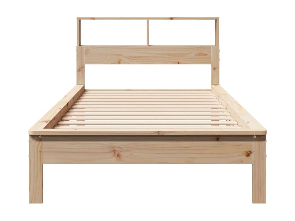 Bookshelf bed without mattress 90x190 cm solid pine wood QTWP06091