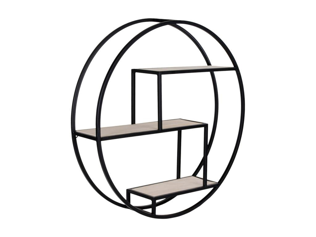 Nobellea 3-Shelf Storage Unit, Black with Natural Tint. IYJS31047