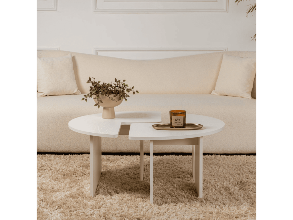 Set of 2 coffee tables, 90 cm wide - Boisona ETKH47198
