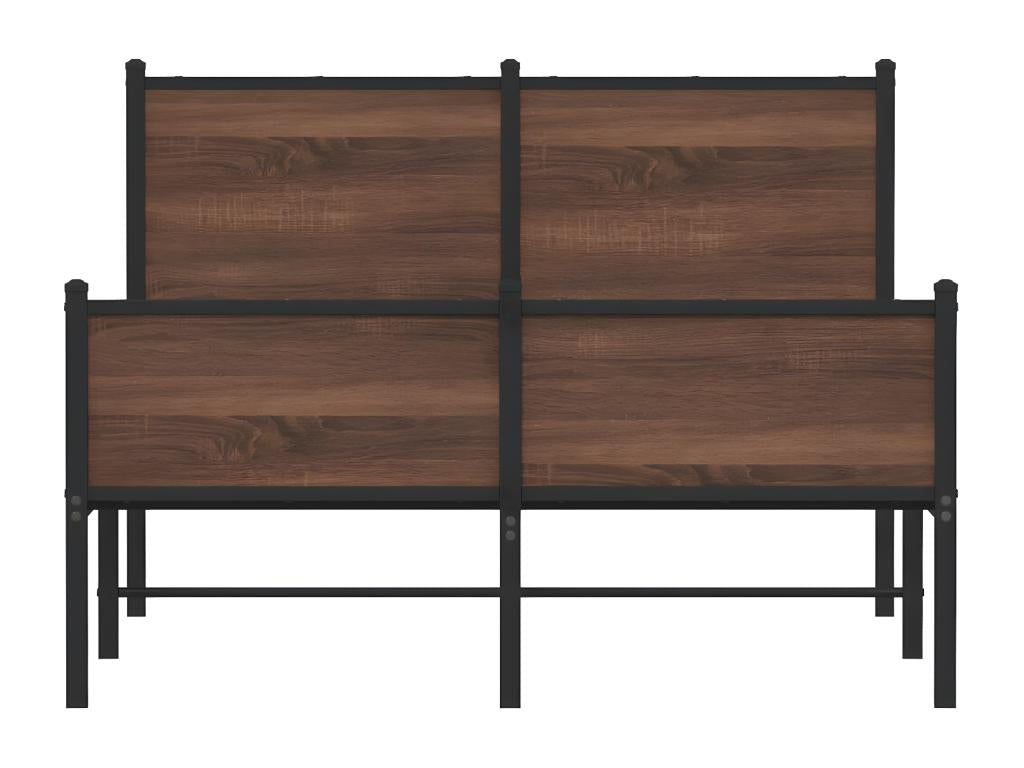 Metal bed frame with headboard and footboard 120x200 cm HSWK26577