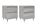 Boisona bedside tables, 2 pcs, grey, 40x35x50 cm, engineered wood, SNSG39347
