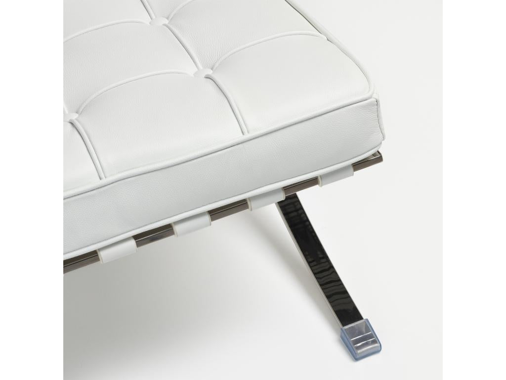 Nobellea ASDY45532 2-seater designer sofa in white tufted faux leather