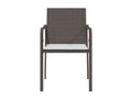 Garden chairs and cushions, set of 6, brown, 56x59x84 cm, rattan, UNEN10711