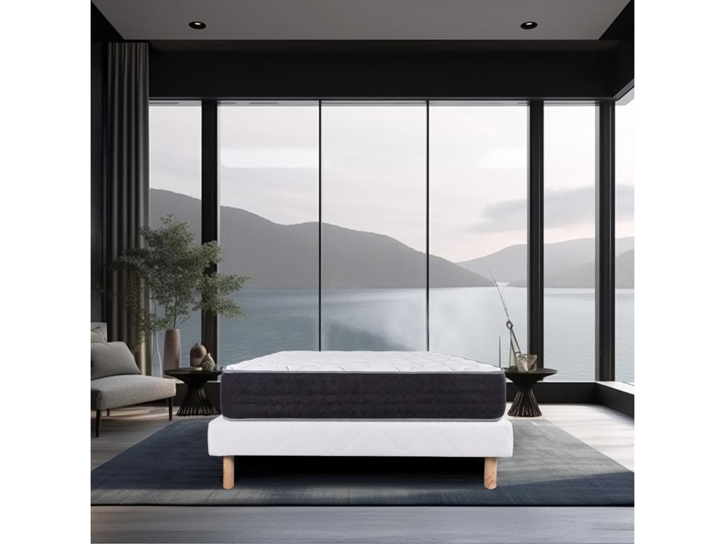 Serenity 140x190 cm Mattress Set with 27 cm White Slatted Base YLWT02820