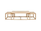 Set of 3 rectangular nesting coffee tables in wood Boisona AYOA19726