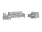 3-piece sofa set with velvet cushions and bolsters TXRL86497