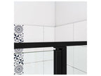 100x185cm pivot shower door, black, 6mm glass with anti-limescale coating, for alcove installation OKUT96229