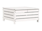 4-piece garden furniture set, white, solid pine wood GCZF70643