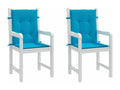 Low-back garden chair cushions, set of 2, blue RHEU35927