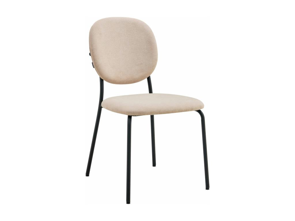 Set of 2 steel and beige fabric chairs TGIS91892
