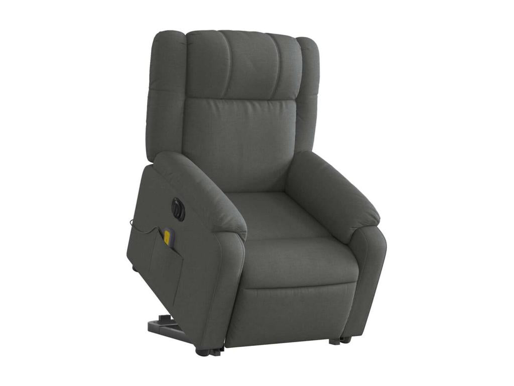 Electric Massage Recliner Chair, Dark Grey Fabric LOFU32364