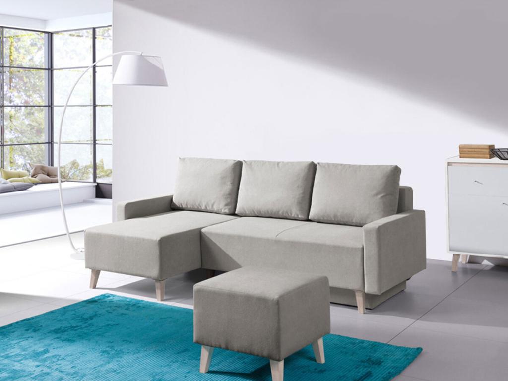 Nobellea 103 Grey Pouf 45x51x51cm Plastic Legs EDQP95324