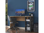 Boisona desk with shelf, 120cm wide, dark wood and anthracite, DKVC36030