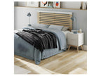Headboard 2 White/Light Wood 160 cm - Boisona YXUO76313