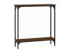 Brown oak console table 75x22.5x75 engineered wood IKNK35653