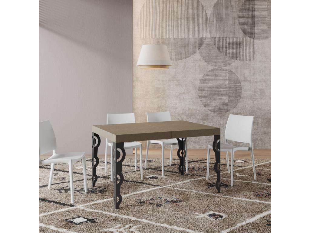 Extendable table 90x140/400 cm Karamay Premium Nobellea anthracite legs WRYV23595