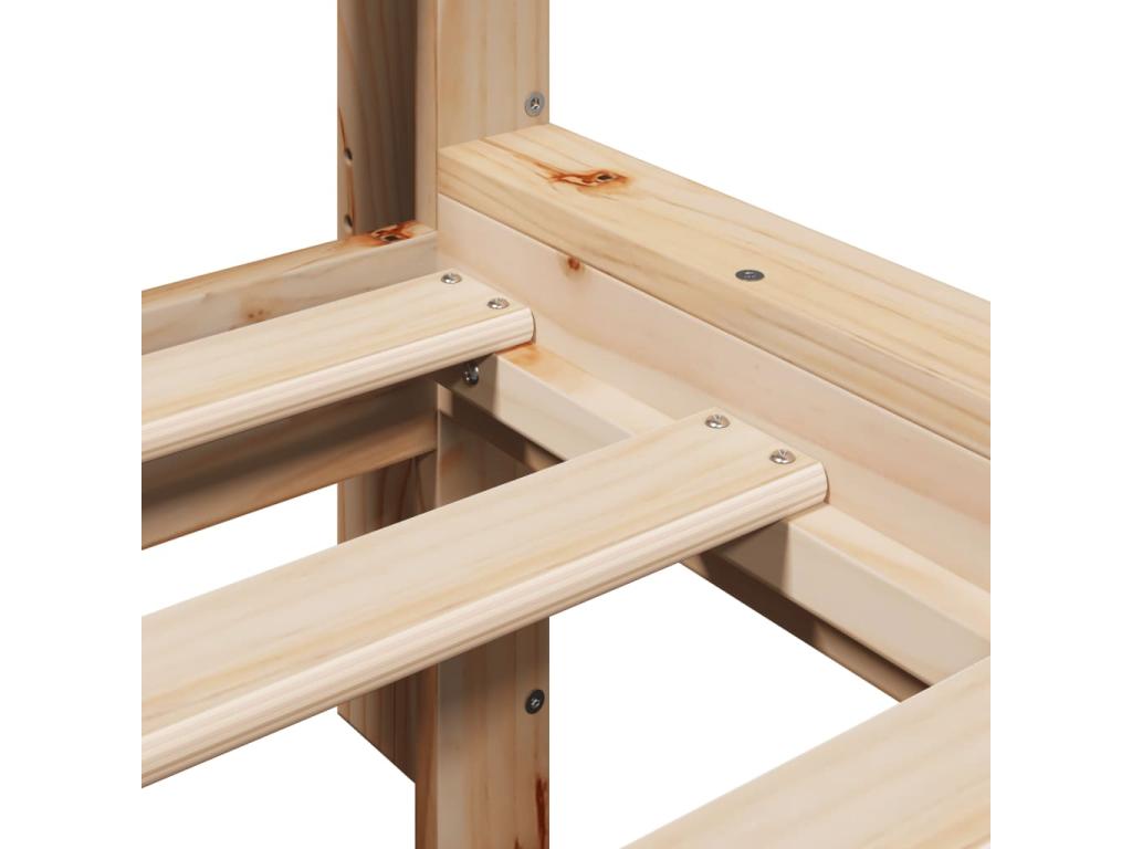 Bookshelf bed without mattress 90x190 cm solid pine wood QTWP06091