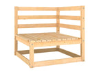 6-piece garden furniture set, solid pine wood ZMEH54204