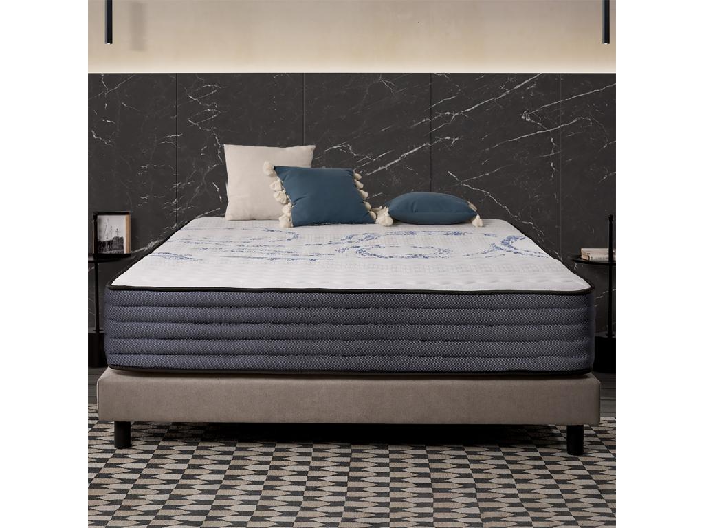 Boisona Mattress 150x190 cm - High Resilience Foam - Blue Latex Comfort Layer - Extra Thick 32 cm Memory Foam - Comfortable Summer/Winter Sides - Antibacterial LDAQ17738