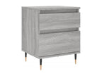 Boisona bedside tables, 2 pcs, grey, 40x35x50 cm, engineered wood, SNSG39347