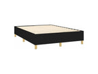 Nobellea bed base with mattress, black, 140x190 cm, fabric, XKGZ39281