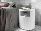 Elariva bedside table with 1 niche and 1 door, lacquered wood - Elariva color HRBR37821