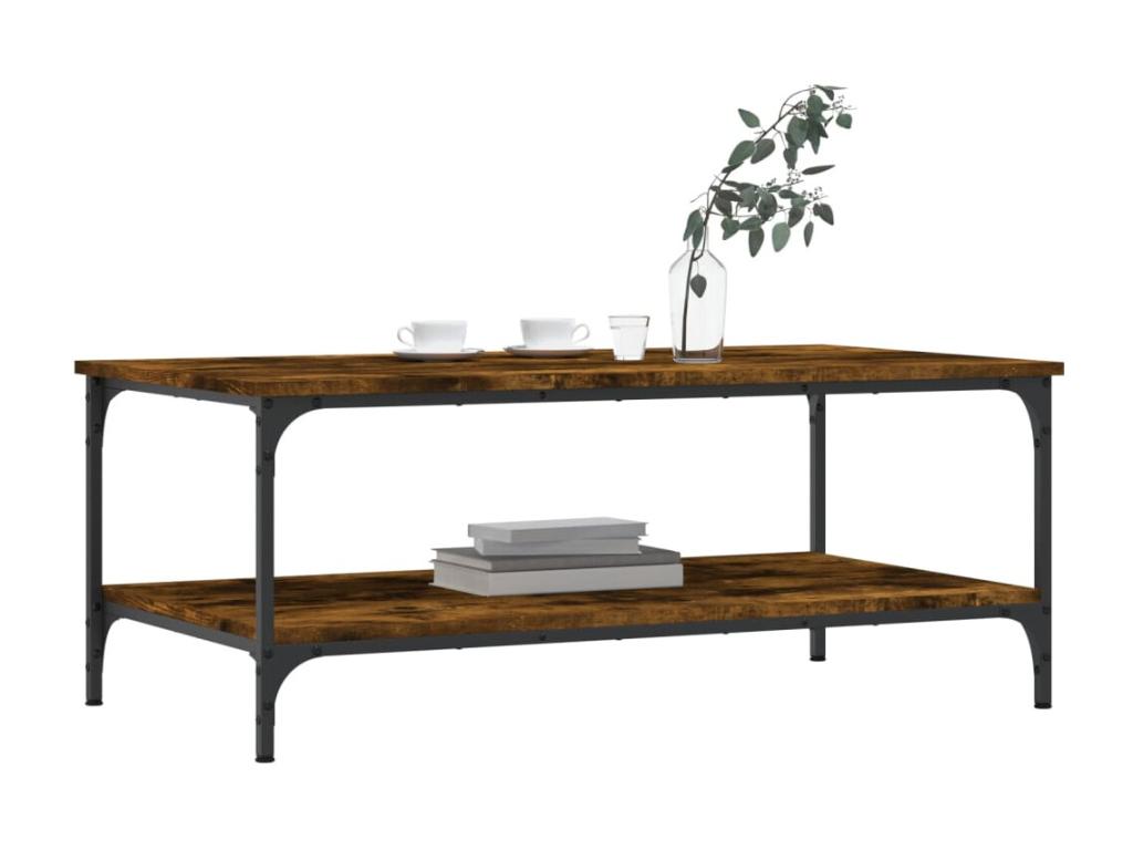 Smoked oak coffee table 100x55x40 engineered wood STCE17073