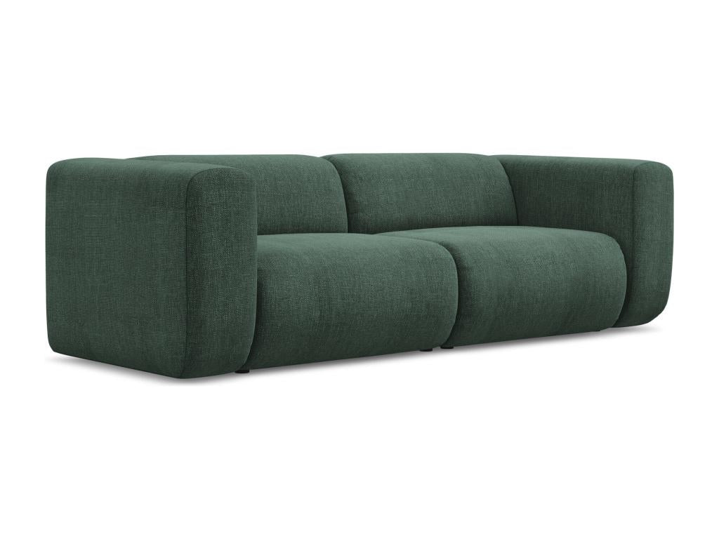 3-seater modular sofa in chenille fabric - green - Nobellea QQPB56024