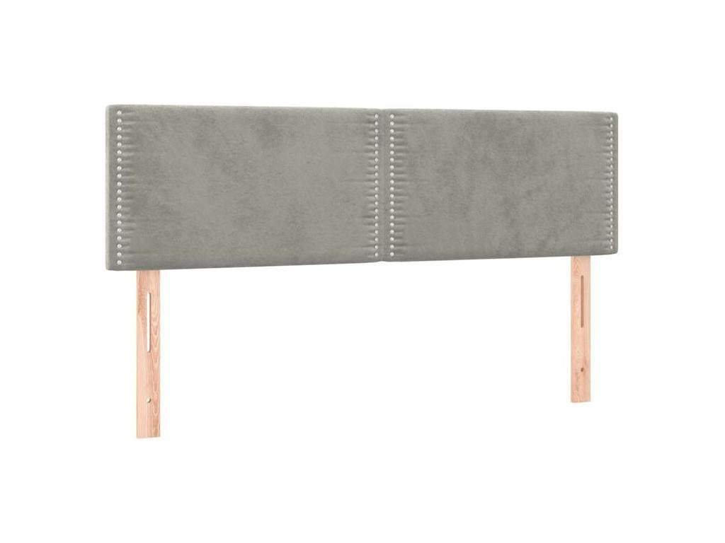 Boisona bed base and mattress, light grey, 140x190 cm, velvet, LURK31122