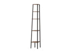 5-Tier Corner Shelf, Dark Brown and Black, 45.5x31.5x180 cm, JGIM43182