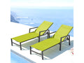 Set of 2 gray/green garden deck chairs Boisona WXOP10648