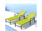 Set of 2 gray/green garden deck chairs Boisona WXOP10648