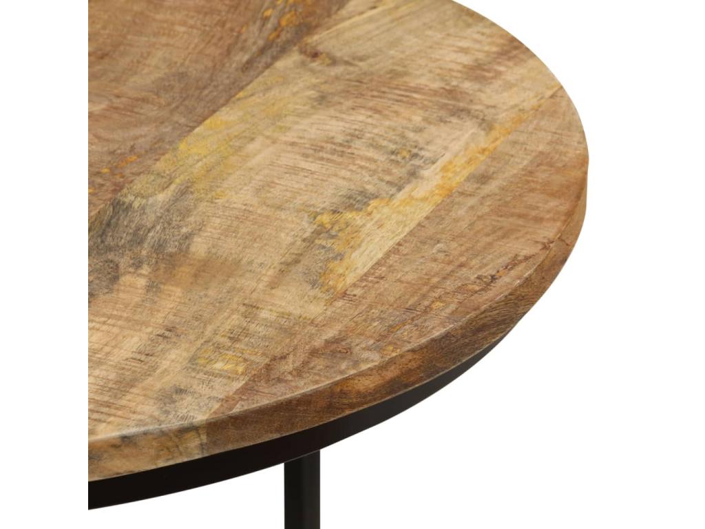 Nesting tables, 2 pcs, raw mango wood, RPLN28154